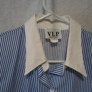 Vintage Women's Short Sleeve Striped Dress Size 12
